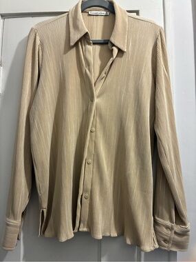 Abercrombie & Fitch Cream Pleated Blouse